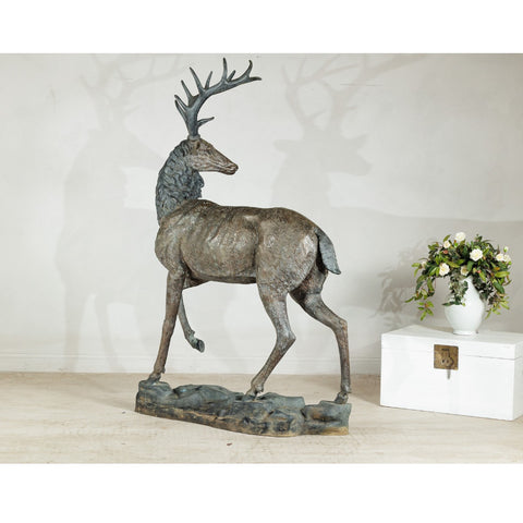 Large Bronze Stag Statue