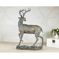 Large Bronze Stag Statue