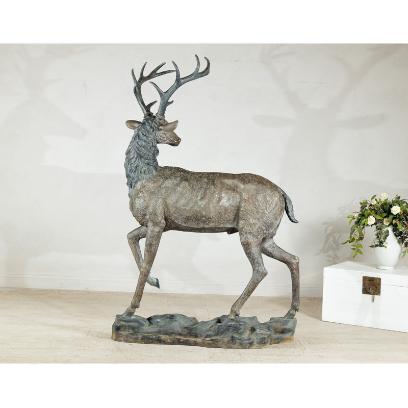 Large Bronze Stag Statue