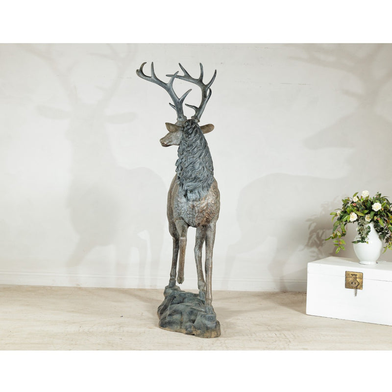 Large Bronze Stag Statue