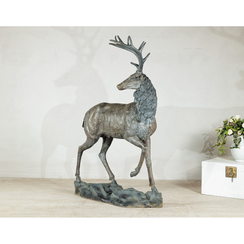 Large Bronze Stag Statue