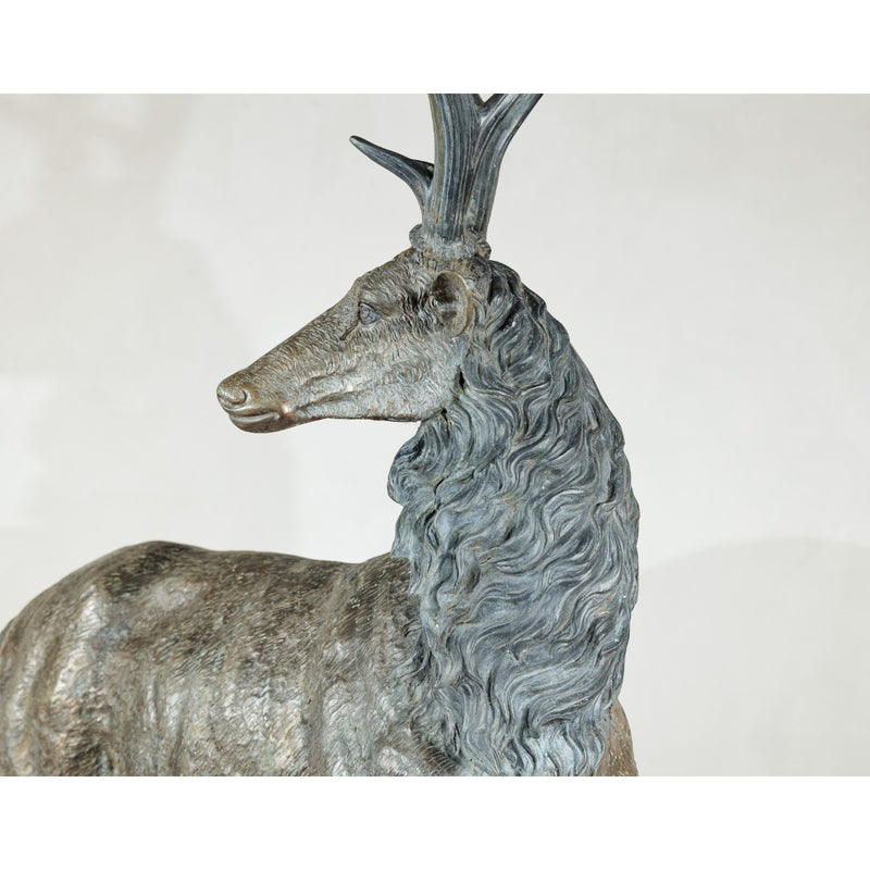 Large Bronze Stag Statue