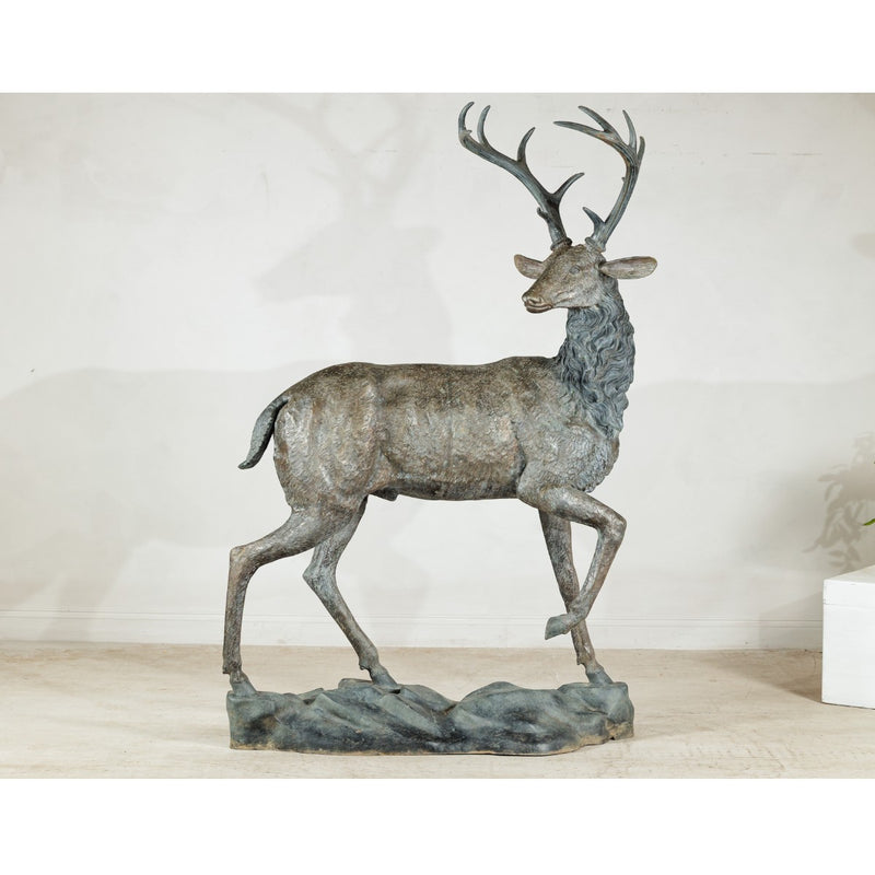 Large Bronze Stag Statue