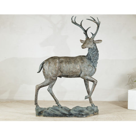 Large Bronze Stag Statue