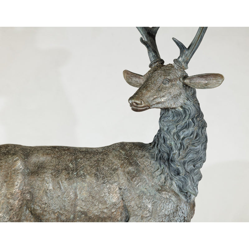 Large Bronze Stag Statue