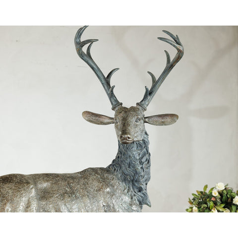 Large Bronze Stag Statue