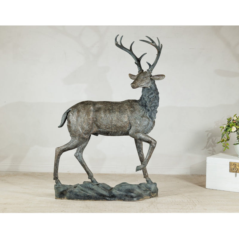 Large Bronze Stag Statue