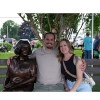 Custom Bronze Statue of Cathy Lee on Park Bench