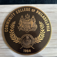 College Crest Bronze Plaque