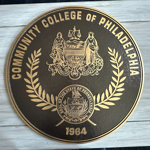 College Crest Bronze Plaque