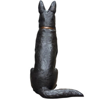 K9 German Shepherd Dog Statue with Custom Police Shield