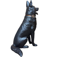 K9 German Shepherd Dog Statue with Custom Police Shield