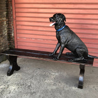 Jack Lab & Squirrel with Bench