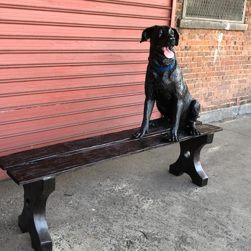 Jack Lab & Squirrel with Bench