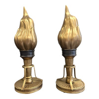 Pair of Bronze Torches