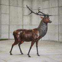 Life-Size Standing Elk Statue