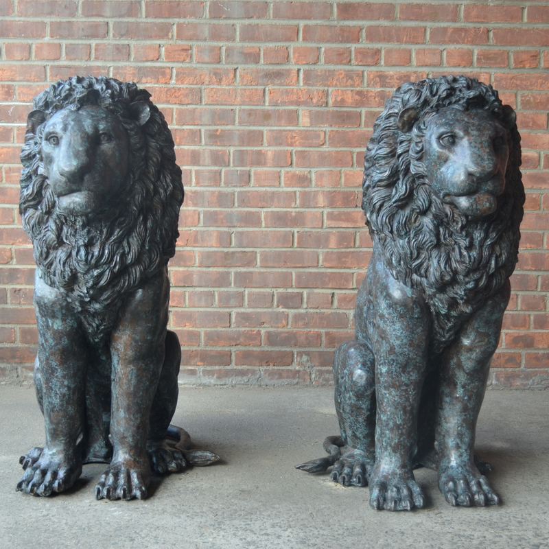 Classical Pair of Sitting Lions