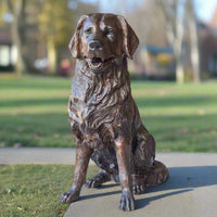 Golden Retriever Statue Sitting