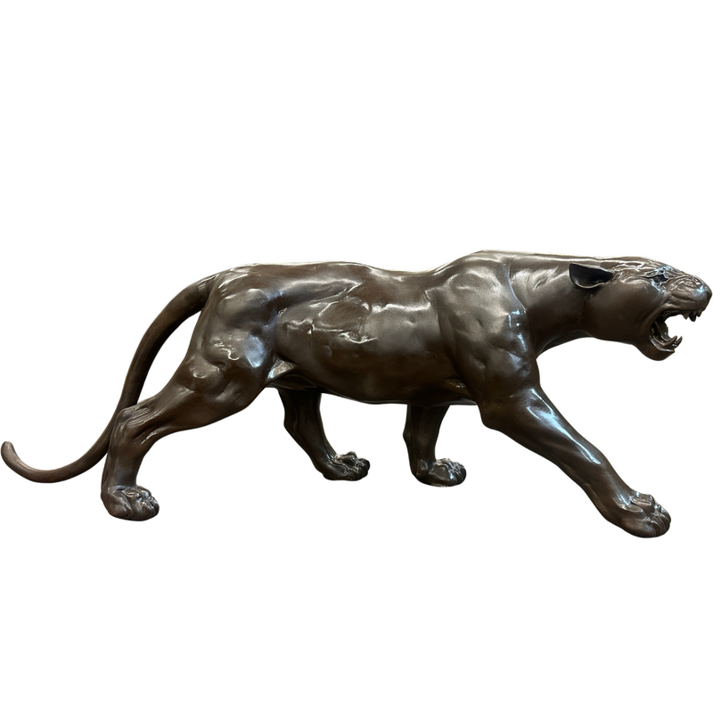 Bronze Prowling Panther Statue