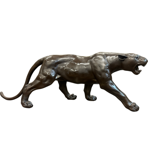 Bronze Prowling Panther Statue