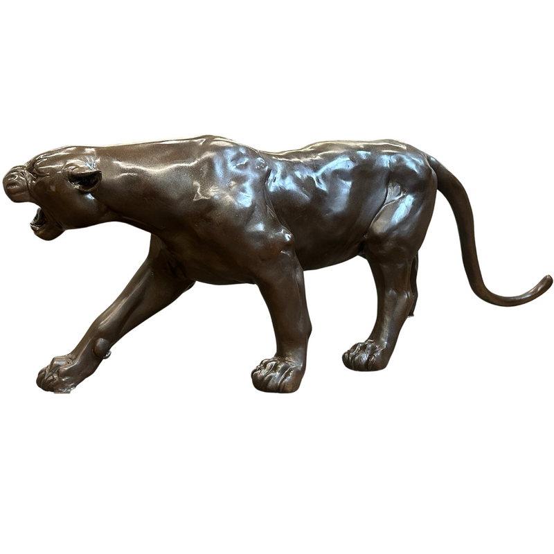 Bronze Prowling Panther Statue