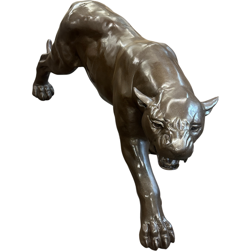 Bronze Prowling Panther Statue