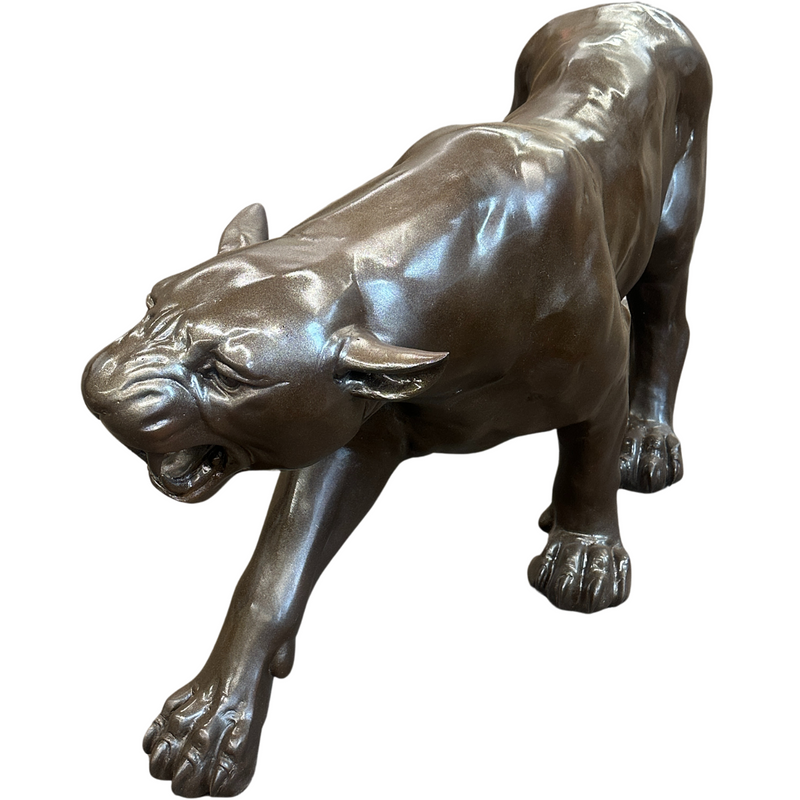 Bronze Prowling Panther Statue