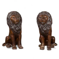 Small Pair of Sitting Lions