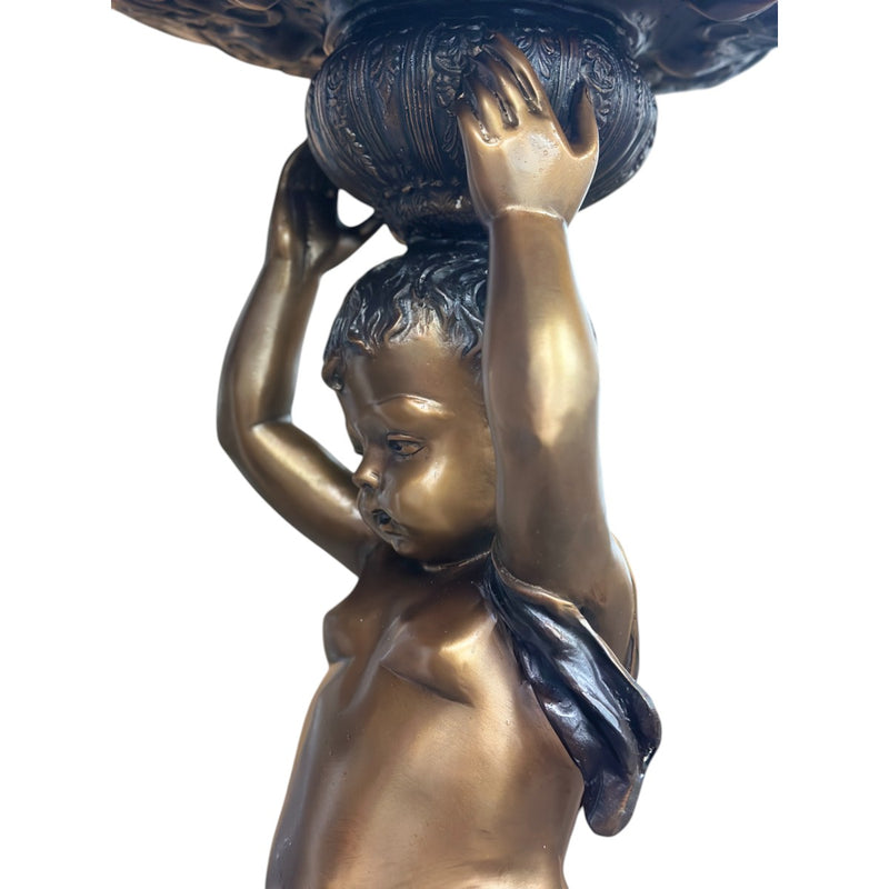 Balancing Cherub Bronze Fountain