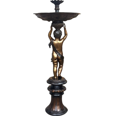 Balancing Cherub Bronze Fountain