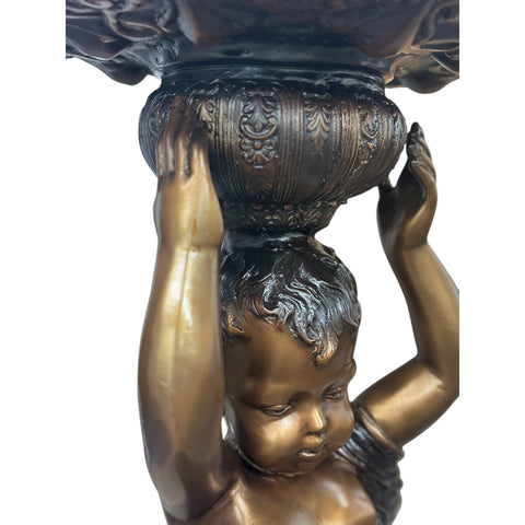 Balancing Cherub Bronze Fountain