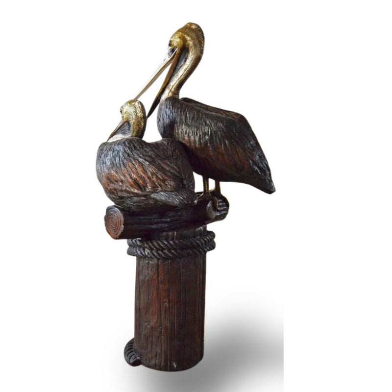 Pair of Pelicans on Log