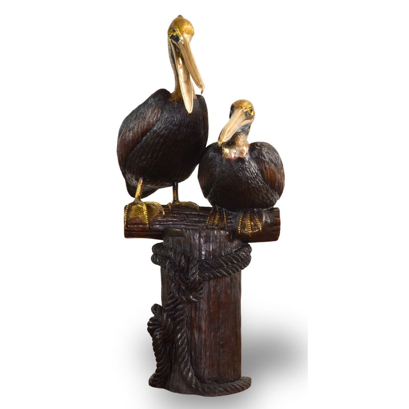 Pair of Pelicans on Log