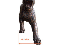 Bronze Roaring Jaguar Statue
