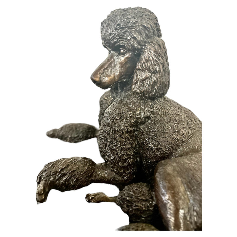 Bronze Poodle Dog Statue