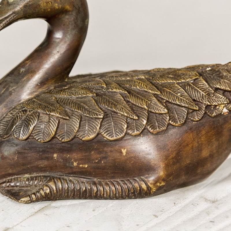 Bronze Tabletop Duck Statue