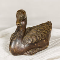 Bronze Tabletop Duck Statue