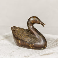 Bronze Tabletop Duck Statue