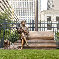 Custom Statue of First Lady Barbara Bush on Book Bench