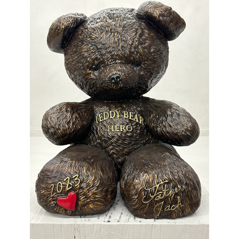 Bronze Teddy Bear Statue