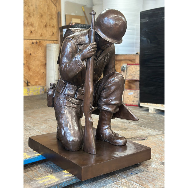 Honor the Fallen Patriotic Bronze Memorial Statue