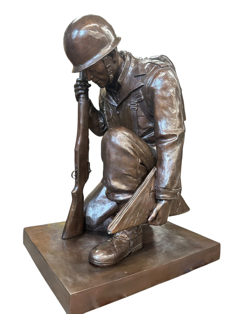 Honor the Fallen Patriotic Bronze Memorial Statue