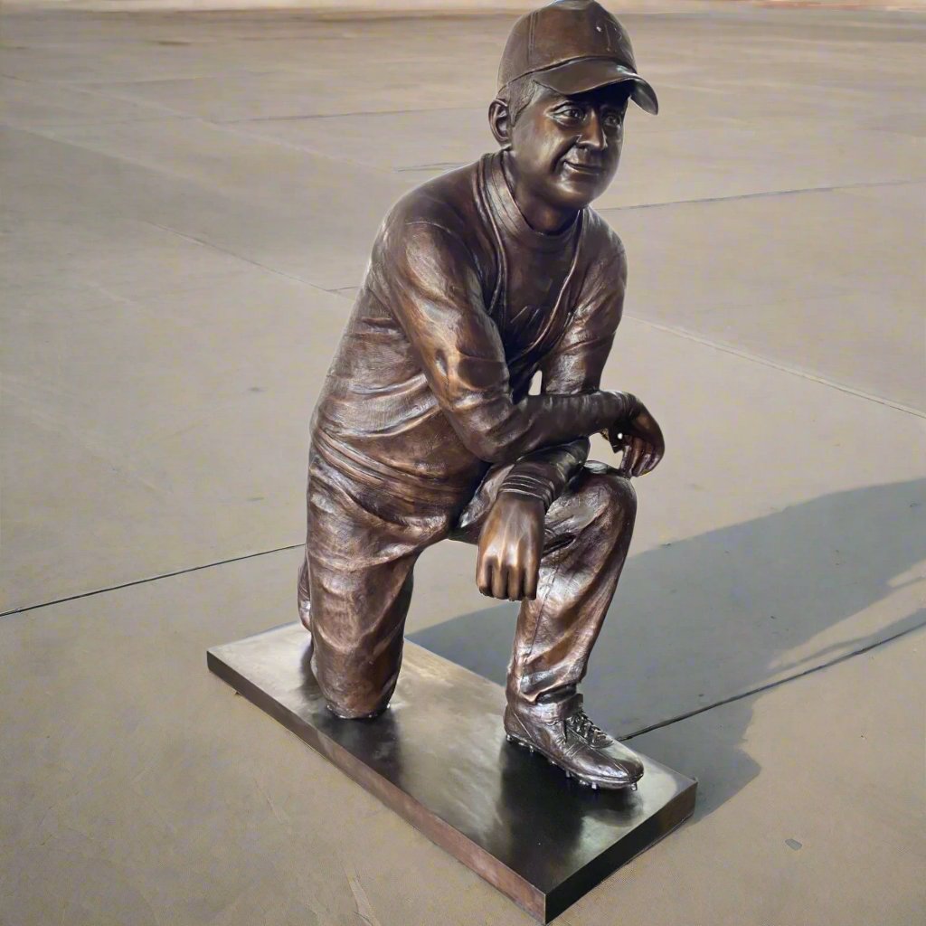 Bronze Statue of Plymouth State Coach Charles Currier