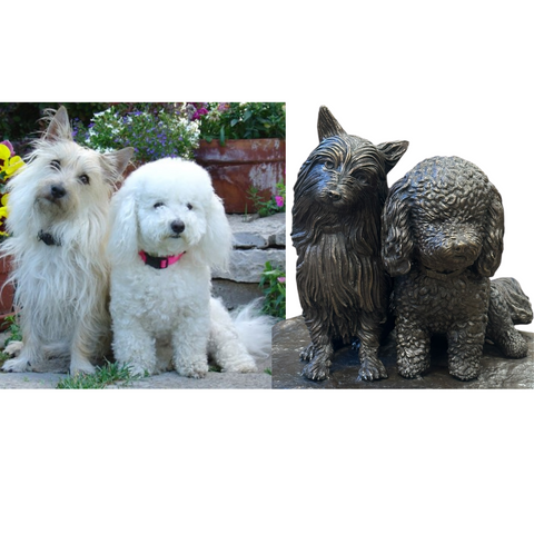 Bailey Terrier & Daisy Poodle Statue