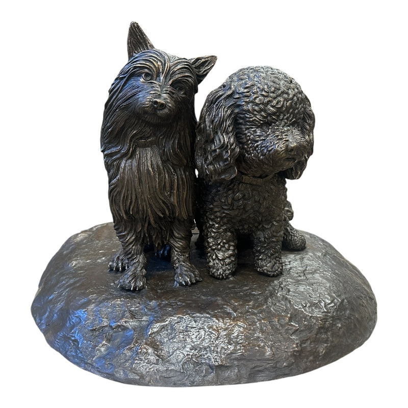 Bailey & Daisy Terrier & Poodle Statue