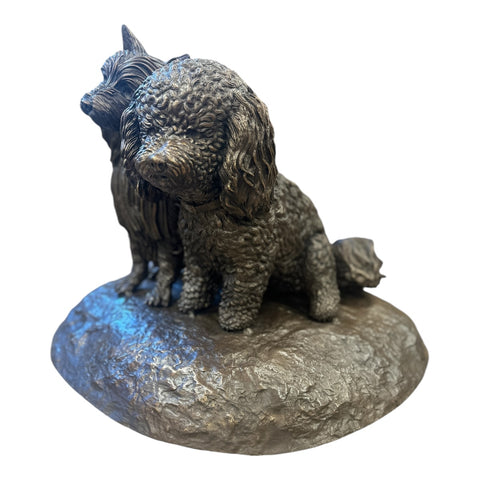 Bailey & Daisy Terrier & Poodle Statue