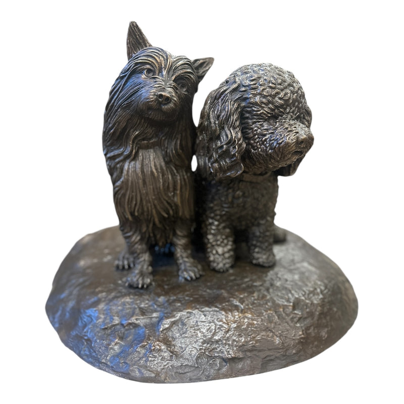 Bailey & Daisy Terrier & Poodle Statue