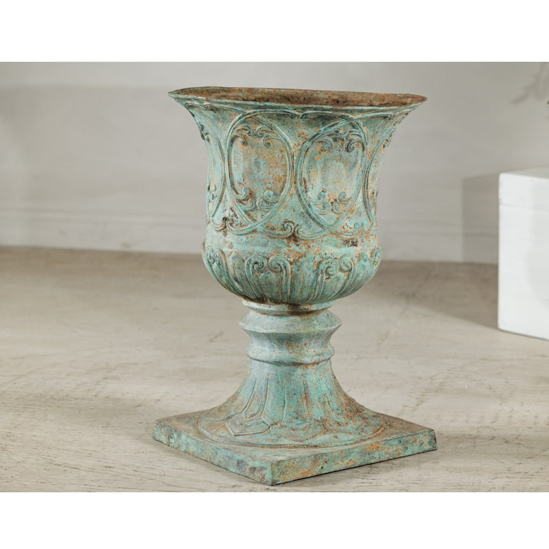 Large Verdigris Bronze Planter