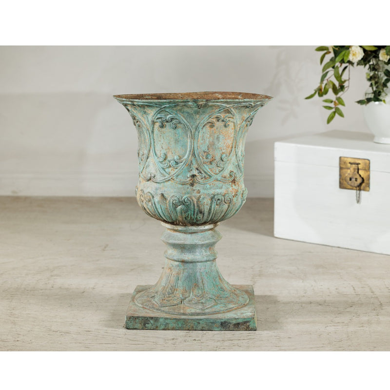 Large Verdigris Bronze Planter
