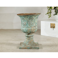 Large Verdigris Bronze Planter